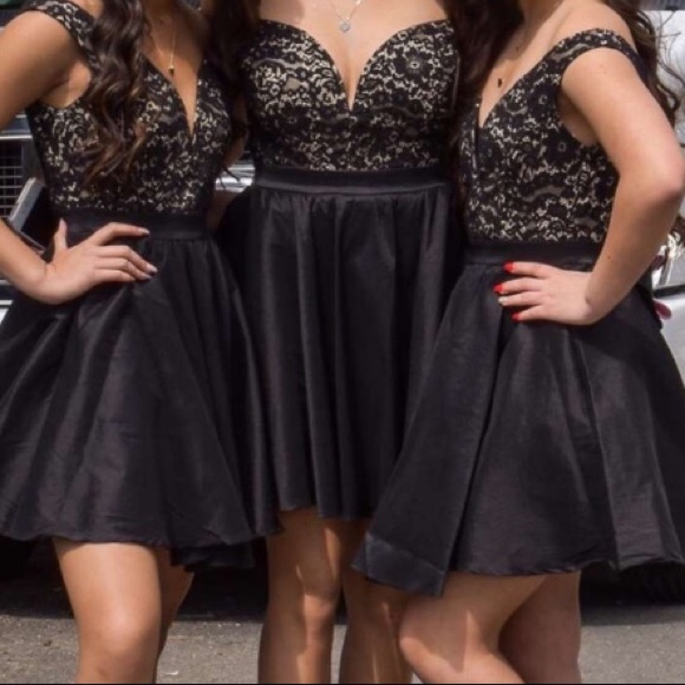 black lace dress
